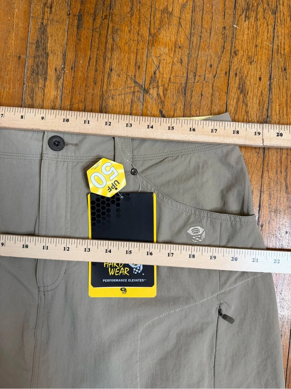 🆕MOUNTAIN HARDWEAR G La Strada Ruched Adventure Skirt Hiking Zip Pockets Size 12 - Picture 10 of 11
